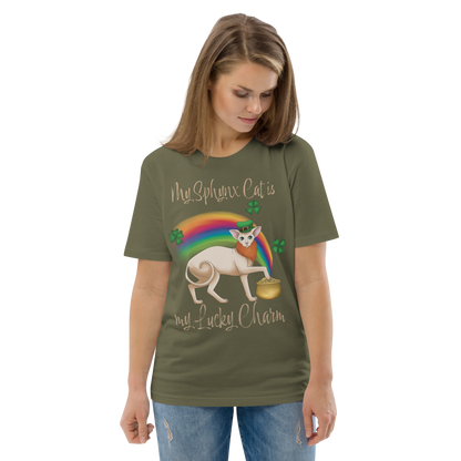 "MY SPHYNX CAT IS MY LUCKY CHARM" - UNISEX TEE