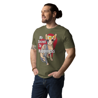 "MY SECRET TO HAPPINESS" UNISEX ECO TEE