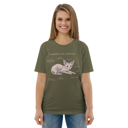 "ANATOMY OF A SPHYNX" UNISEX ORGANIC TEE