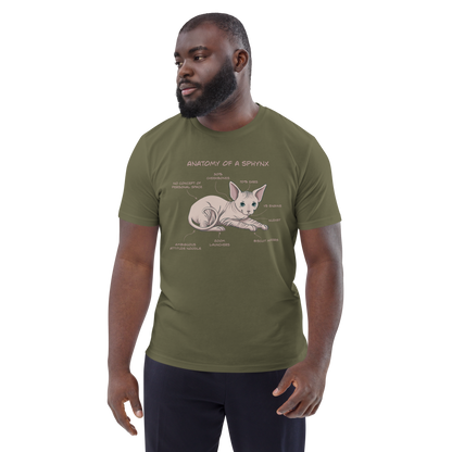 "ANATOMY OF A SPHYNX" UNISEX ORGANIC TEE