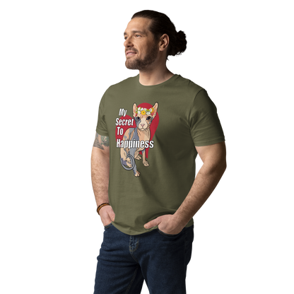 "MY SECRET TO HAPPINESS" UNISEX ECO TEE