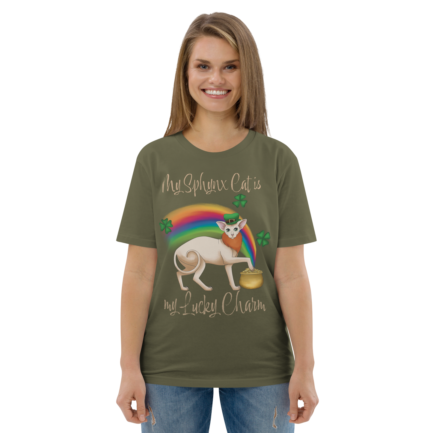 "MY SPHYNX CAT IS MY LUCKY CHARM" - UNISEX TEE