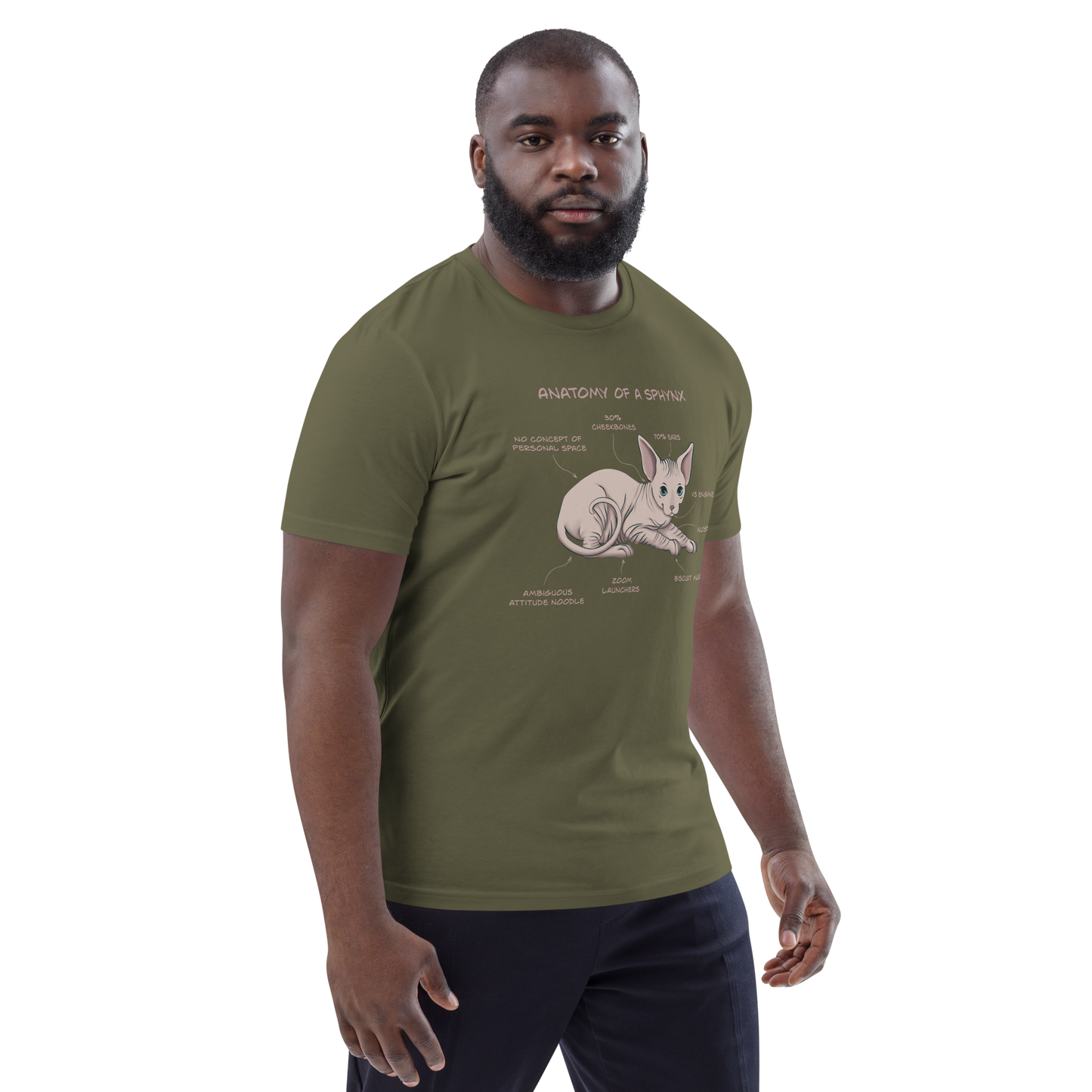 "ANATOMY OF A SPHYNX" UNISEX ORGANIC TEE