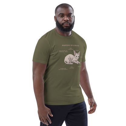 "ANATOMY OF A SPHYNX" UNISEX ORGANIC TEE