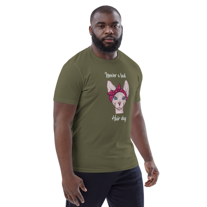 "NEVER A BAD HAIR DAY" UNISEX ECO TEE