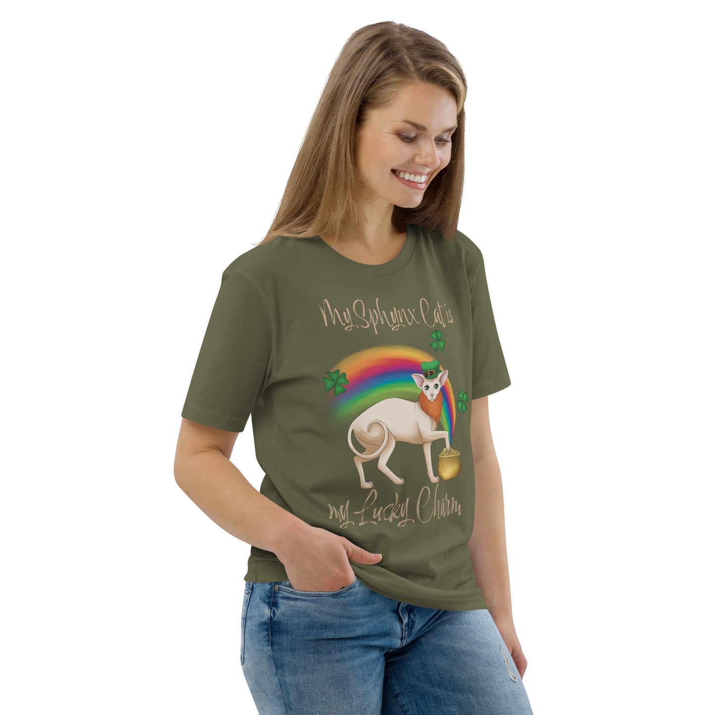 "MY SPHYNX CAT IS MY LUCKY CHARM" - UNISEX TEE