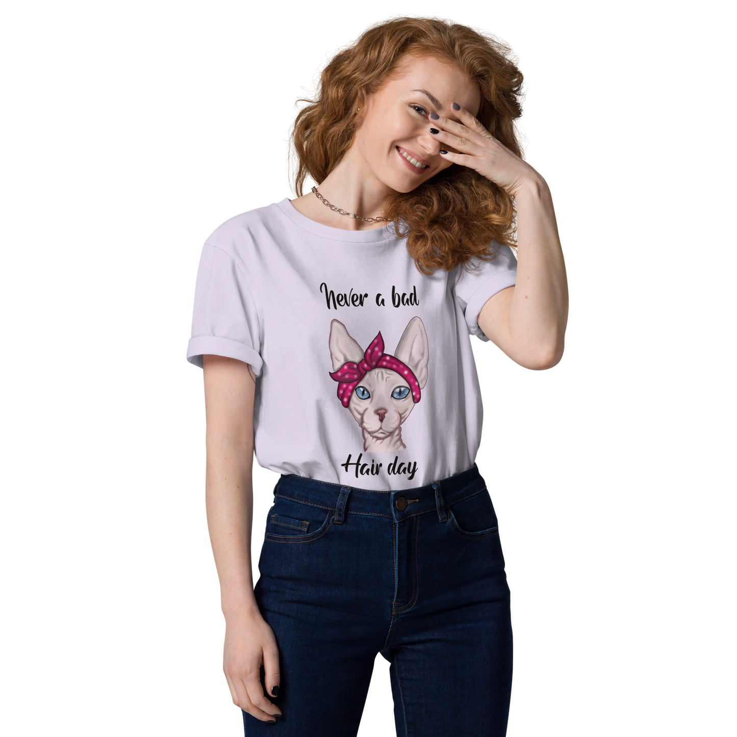 "NEVER A BAD HAIR DAY" UNISEX ECO TEE