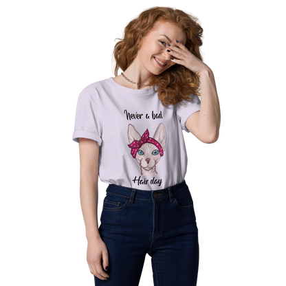 "NEVER A BAD HAIR DAY" UNISEX ECO TEE