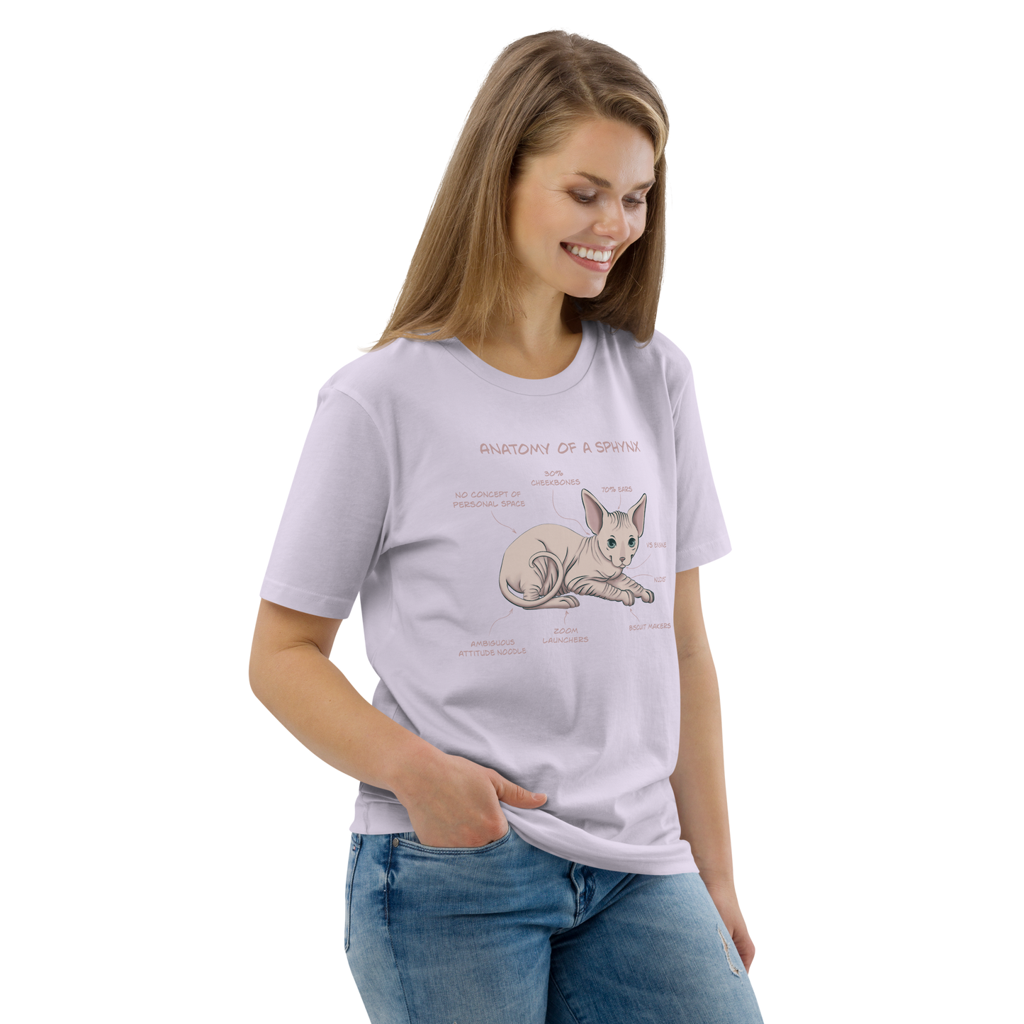 "ANATOMY OF A SPHYNX" UNISEX ORGANIC TEE