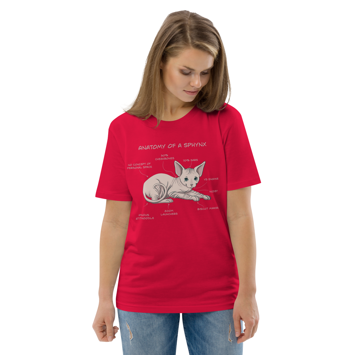 "ANATOMY OF A SPHYNX" UNISEX ORGANIC TEE