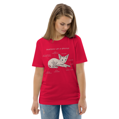 "ANATOMY OF A SPHYNX" UNISEX ORGANIC TEE