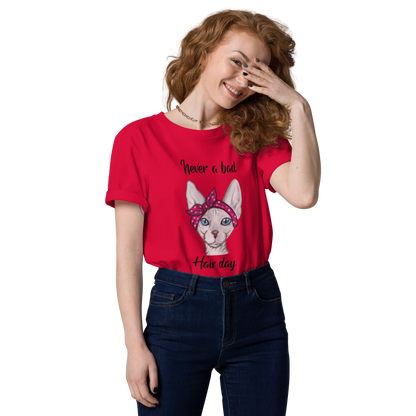 "NEVER A BAD HAIR DAY" UNISEX ECO TEE