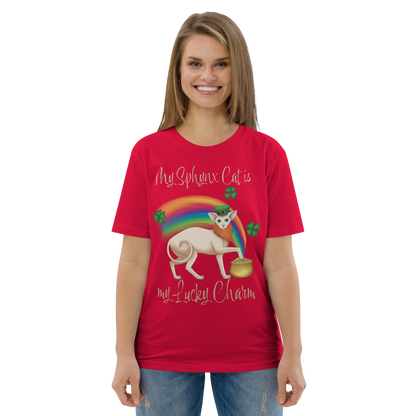 "MY SPHYNX CAT IS MY LUCKY CHARM" - UNISEX TEE