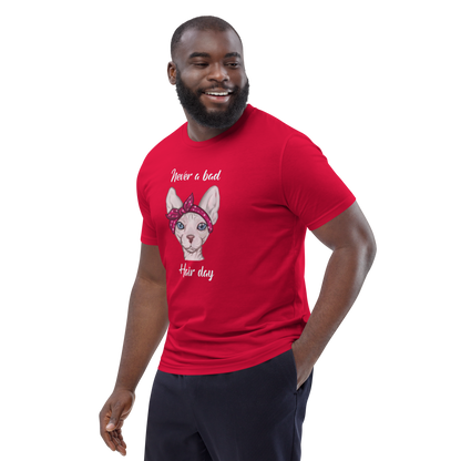 "NEVER A BAD HAIR DAY" UNISEX ECO TEE