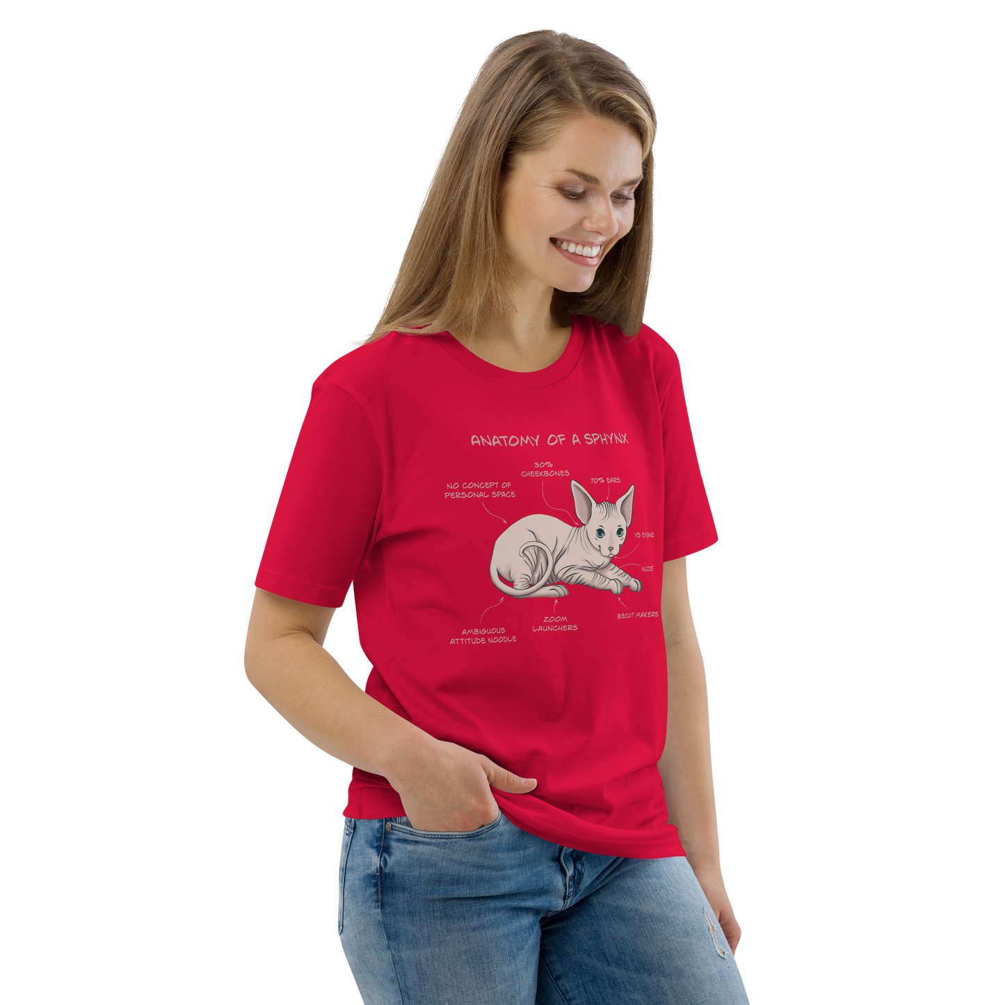 "ANATOMY OF A SPHYNX" UNISEX ORGANIC TEE
