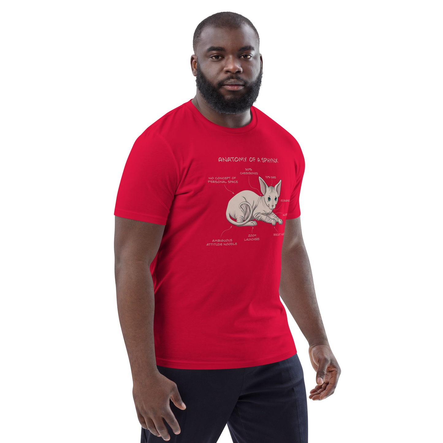 "ANATOMY OF A SPHYNX" UNISEX ORGANIC TEE