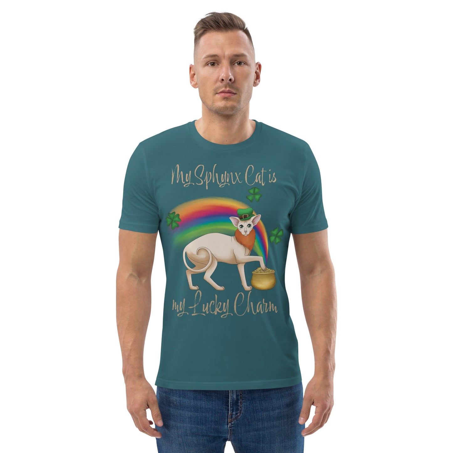 "MY SPHYNX IS MY LUCKY CHARM" UNISEX ECO TEE