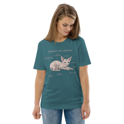 "ANATOMY OF A SPHYNX" UNISEX ORGANIC TEE