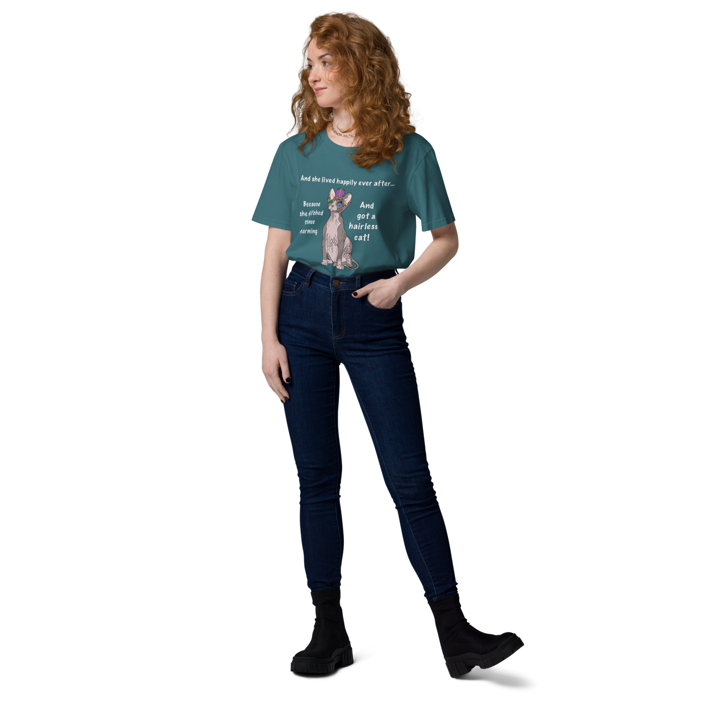 "DITCHED PRINCE CHARMING & GOT A SPHYNX CAT" ECO TEE