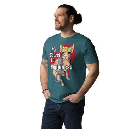 "MY SECRET TO HAPPINESS" UNISEX ECO TEE