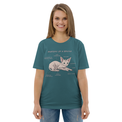 "ANATOMY OF A SPHYNX" UNISEX ORGANIC TEE