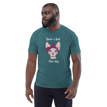 "NEVER A BAD HAIR DAY" UNISEX ECO TEE