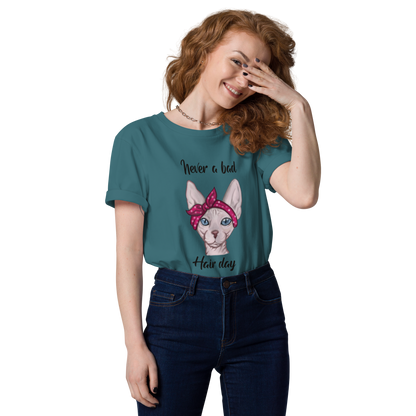 "NEVER A BAD HAIR DAY" UNISEX ECO TEE