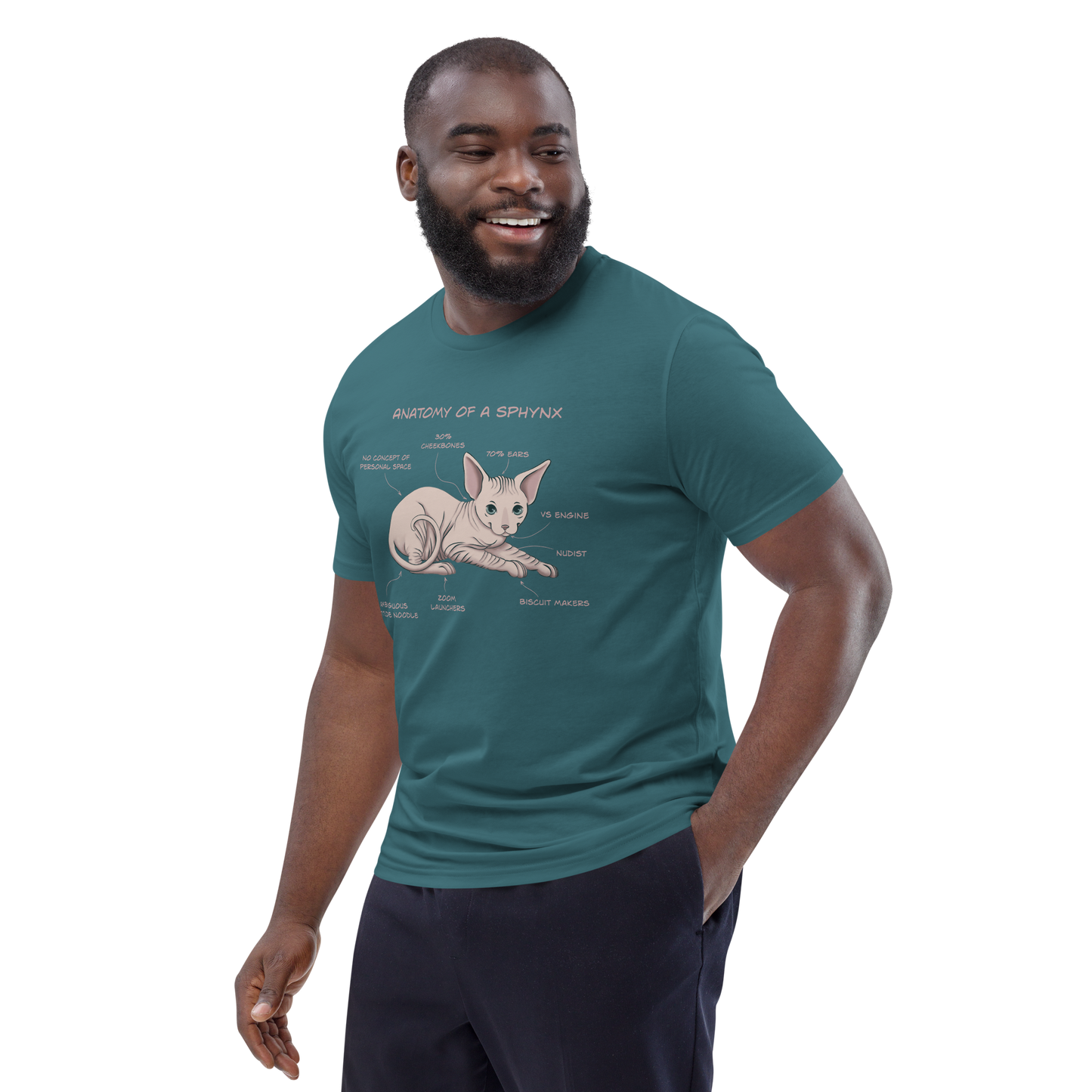 "ANATOMY OF A SPHYNX" UNISEX ORGANIC TEE