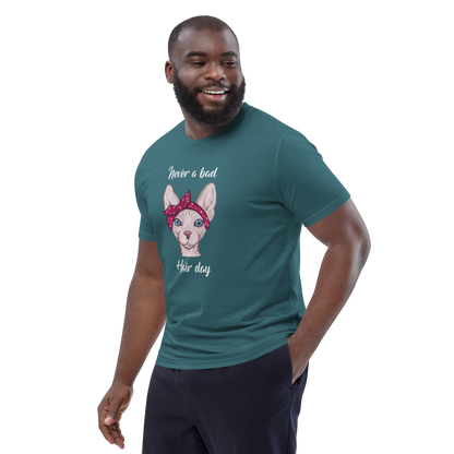 "NEVER A BAD HAIR DAY" UNISEX ECO TEE