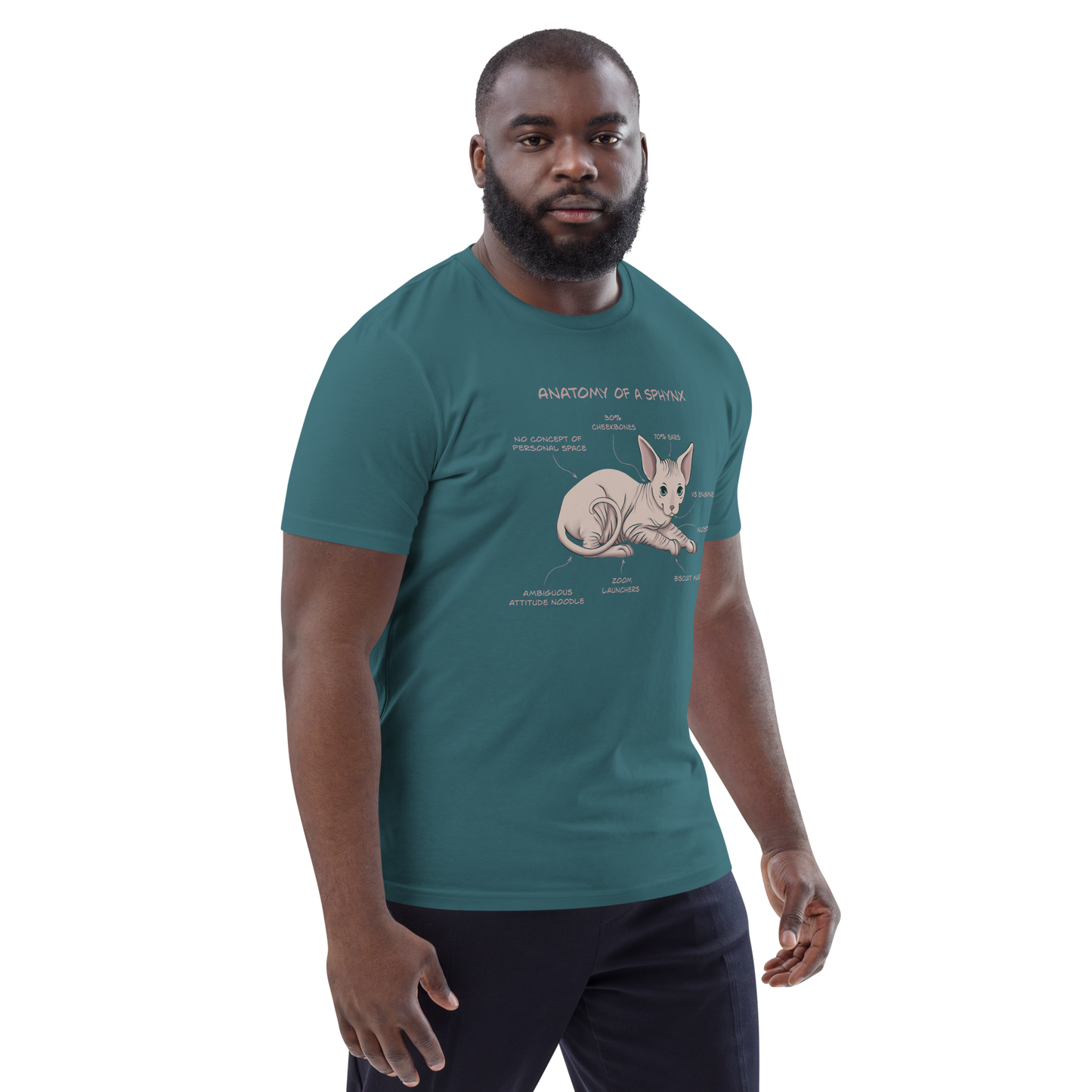 "ANATOMY OF A SPHYNX" UNISEX ORGANIC TEE