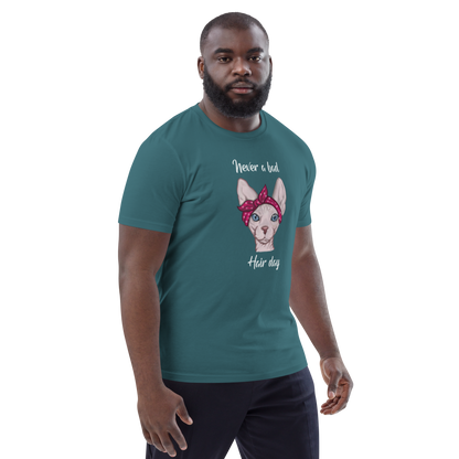 "NEVER A BAD HAIR DAY" UNISEX ECO TEE
