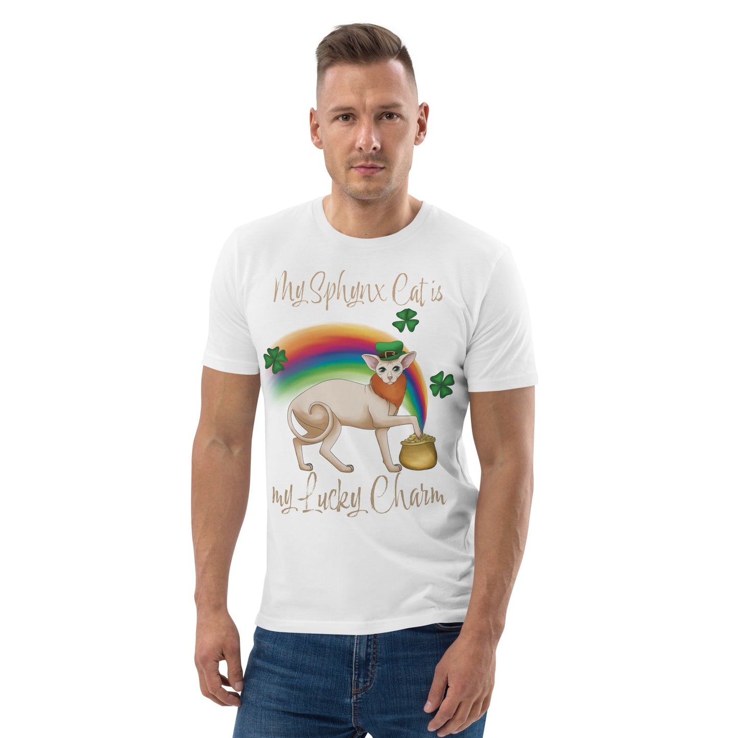 "MY SPHYNX IS MY LUCKY CHARM" UNISEX ECO TEE