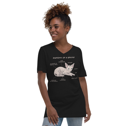 "ANATOMY OF A SPHYNX" WOMAN'S V-NECK TEE