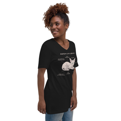 "ANATOMY OF A SPHYNX" WOMAN'S V-NECK TEE