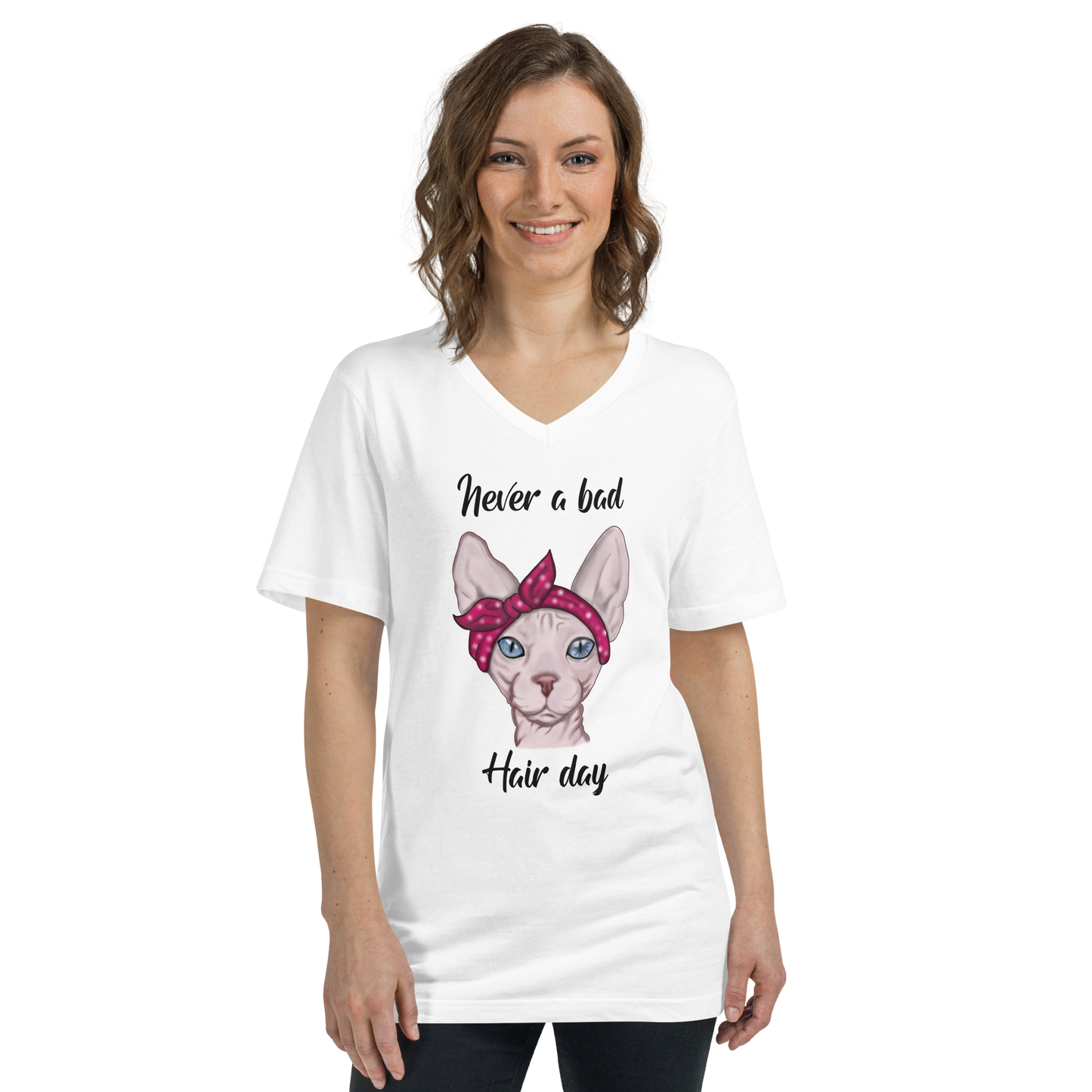 "NEVER A BAD HAIR DAY" UNISEX ECO TEE