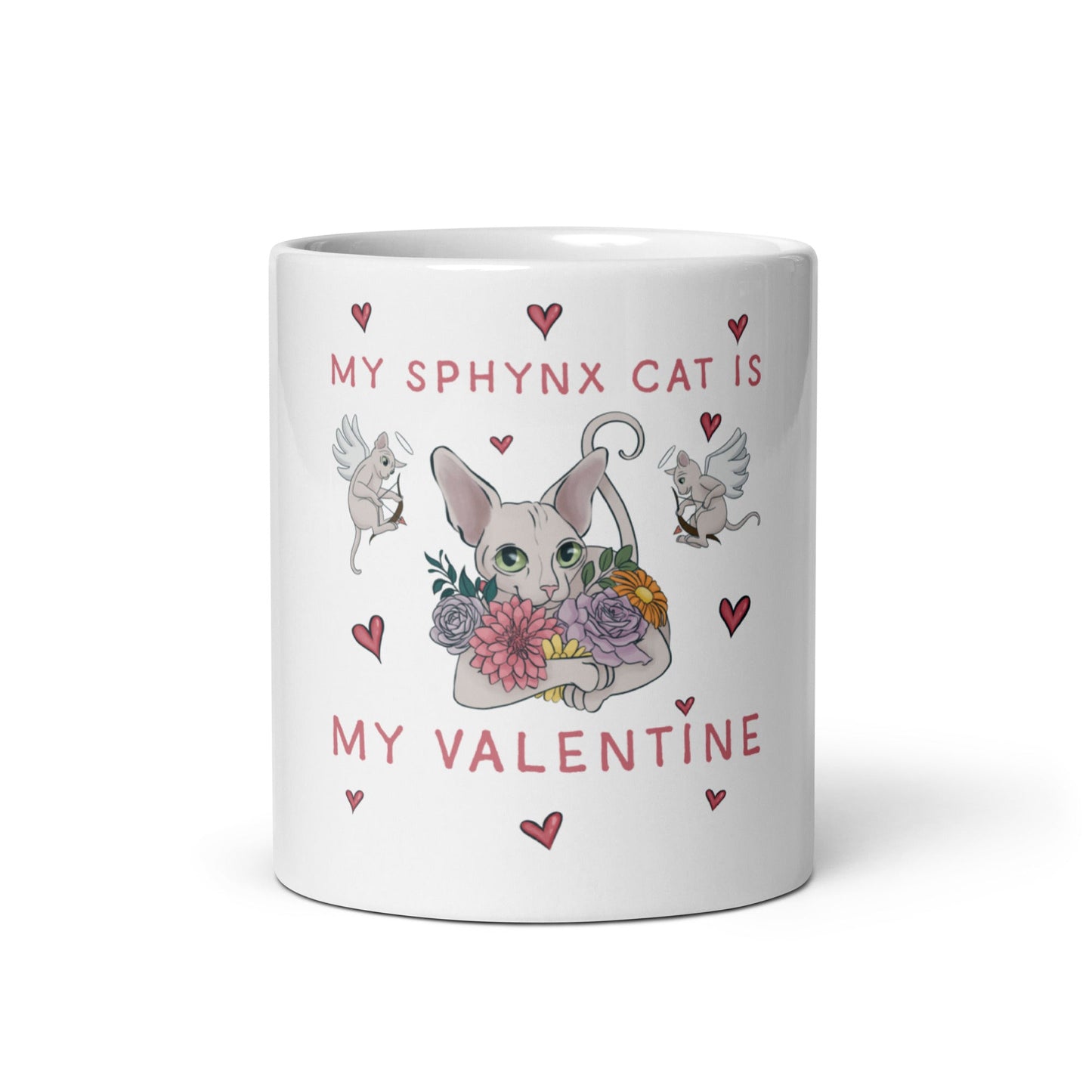 "MY SPHYNX CAT IS MY VALENTINE" COFFEE MUG