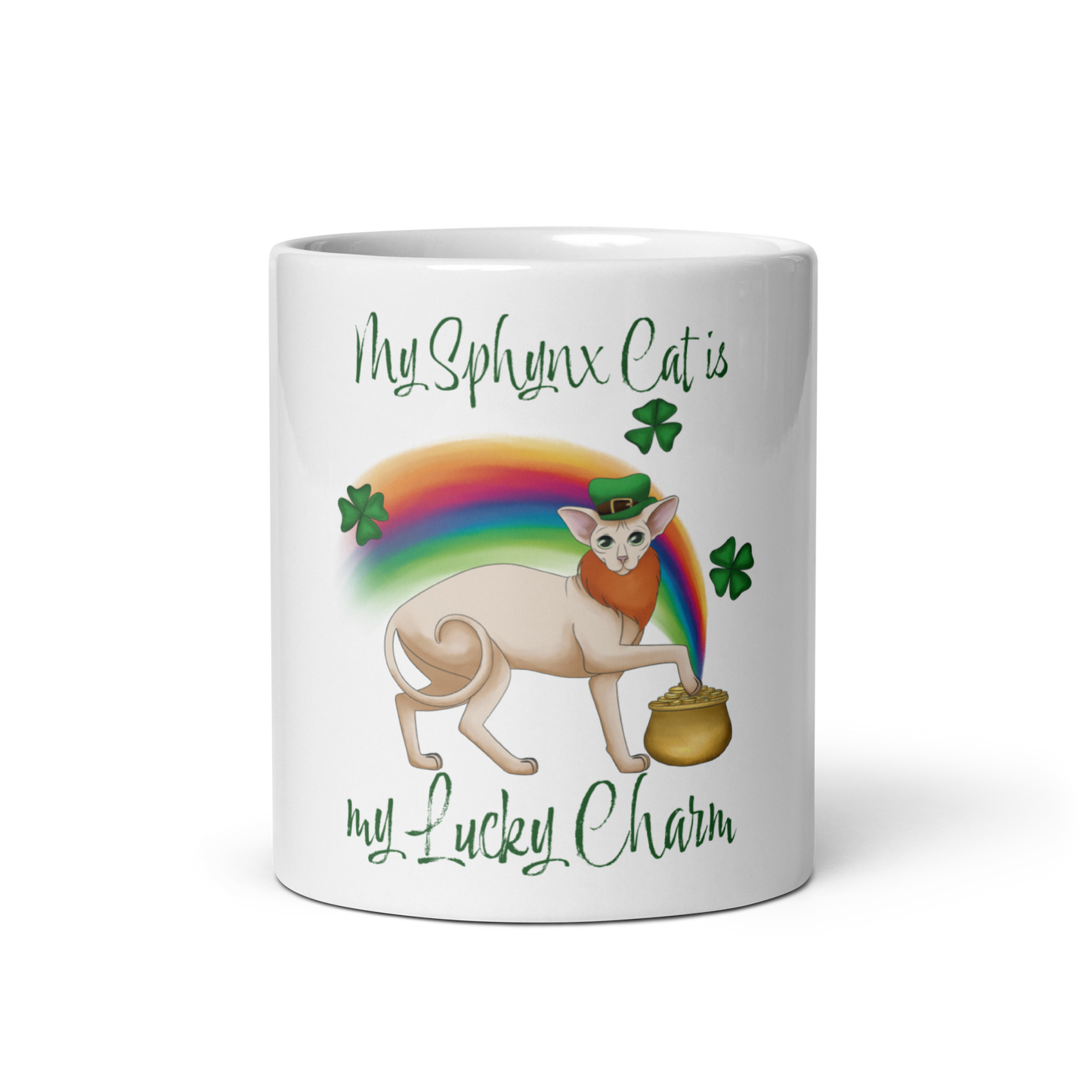 "MY SPHYNX IS MY LUCKY CHARM" COFFEE MUG