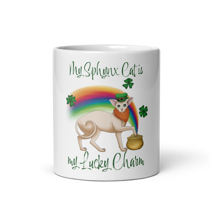 "MY SPHYNX IS MY LUCKY CHARM" COFFEE MUG