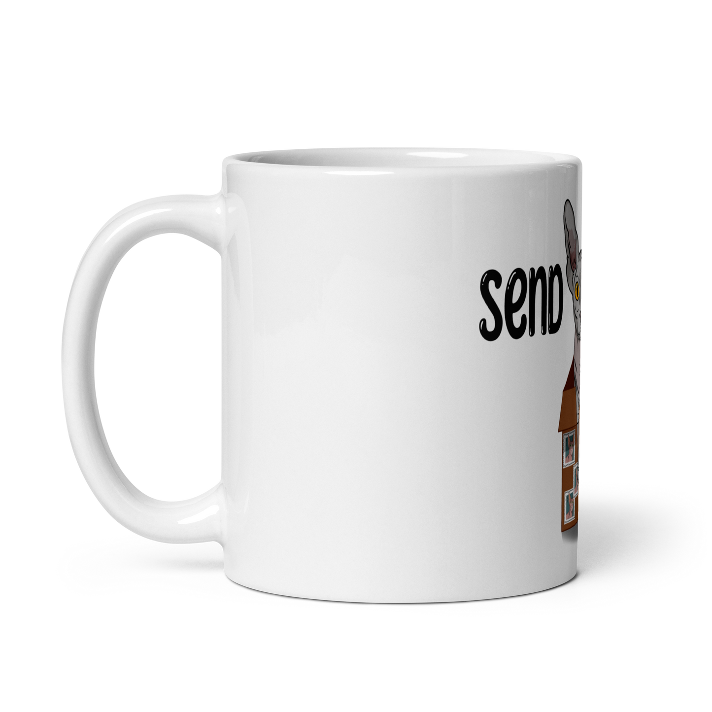 "SEND NUDES" SPHYNX COFFEE MUG