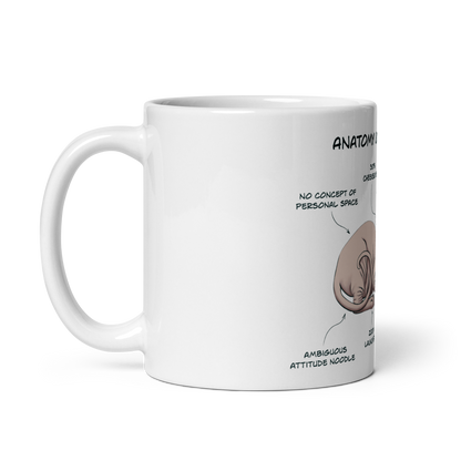 "ANATOMY OF A SPHYNX CAT" COFFEE MUG