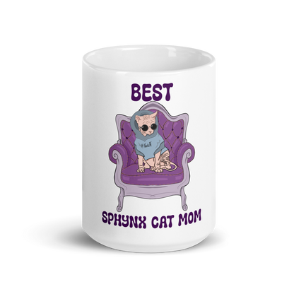 "BEST SPHYNX CAT MOM" COFFEE MUG