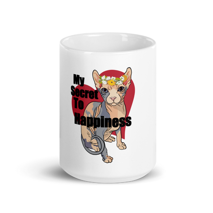 "MY SECRET TO HAPPINESS" COFFEE MUG