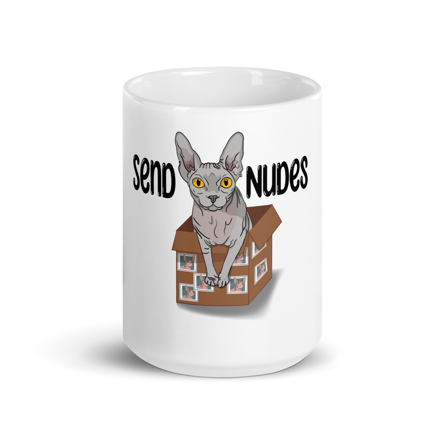 "SEND NUDES" SPHYNX COFFEE MUG