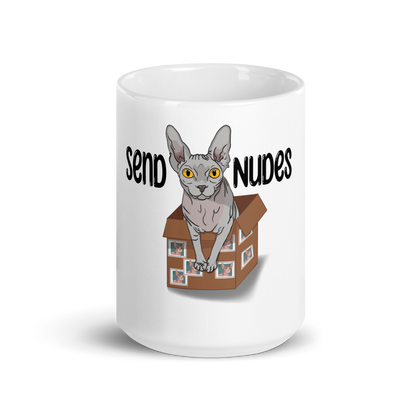 "SEND NUDES" SPHYNX COFFEE MUG
