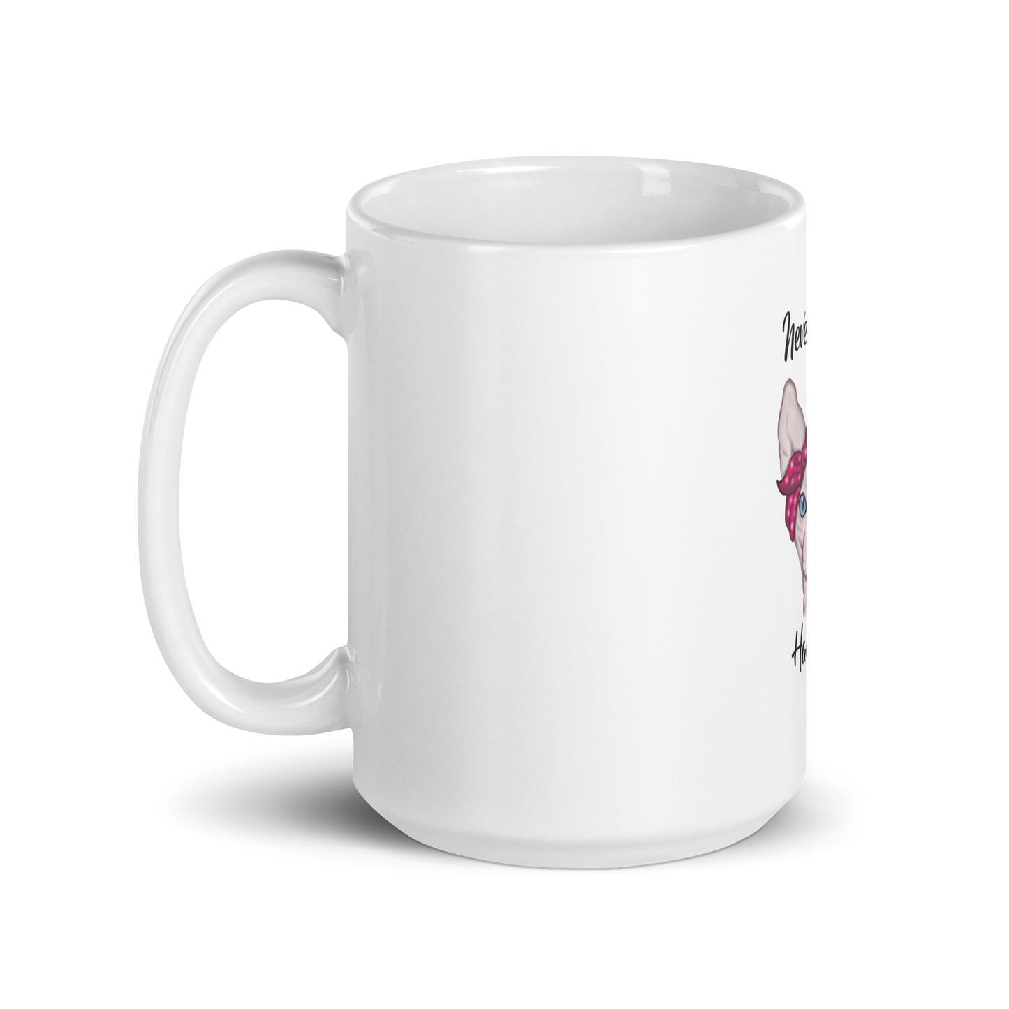 "NEVER A BAD HAIR DAY" SPHYNX COFFEE MUG