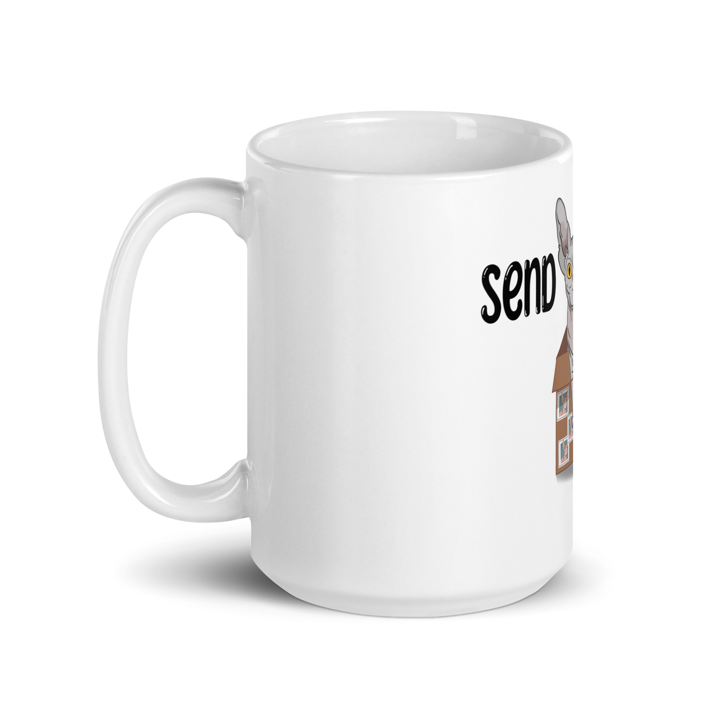 "SEND NUDES" SPHYNX COFFEE MUG