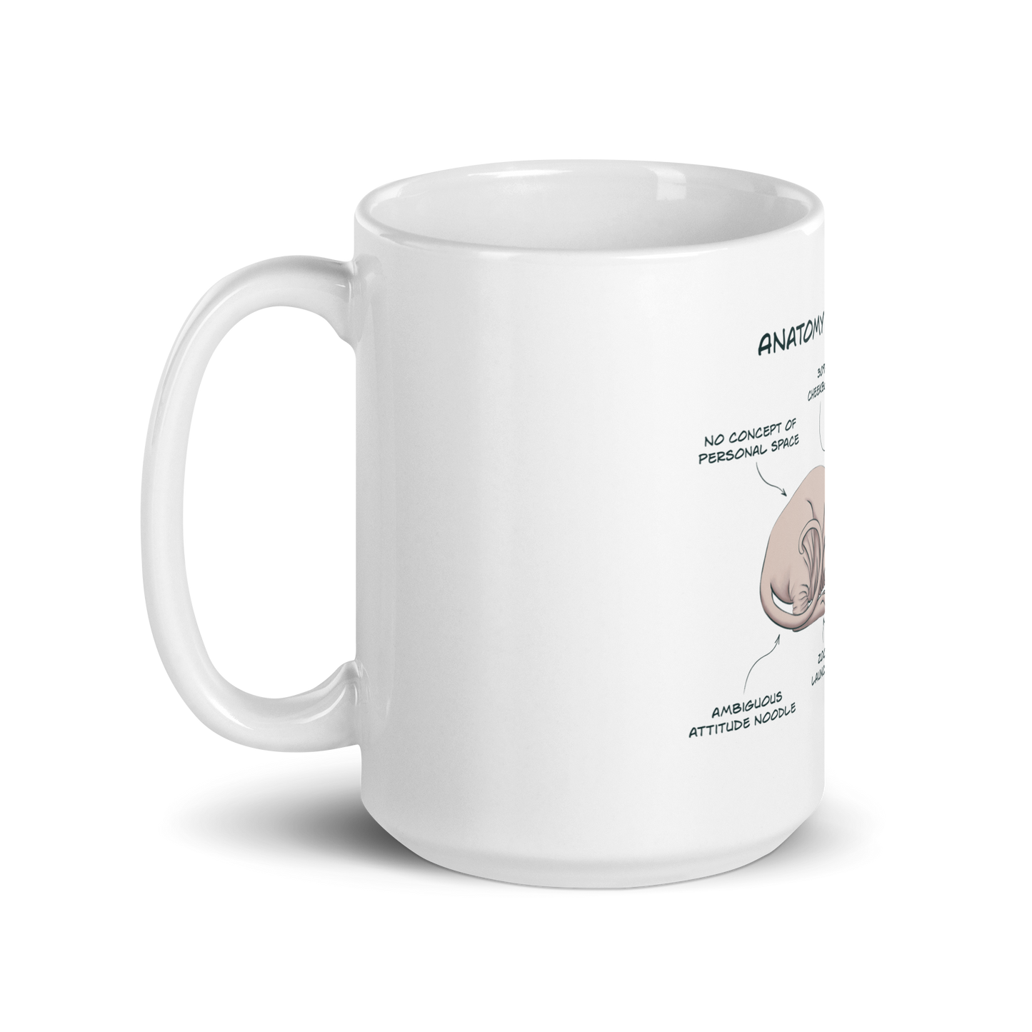 "ANATOMY OF A SPHYNX CAT" COFFEE MUG