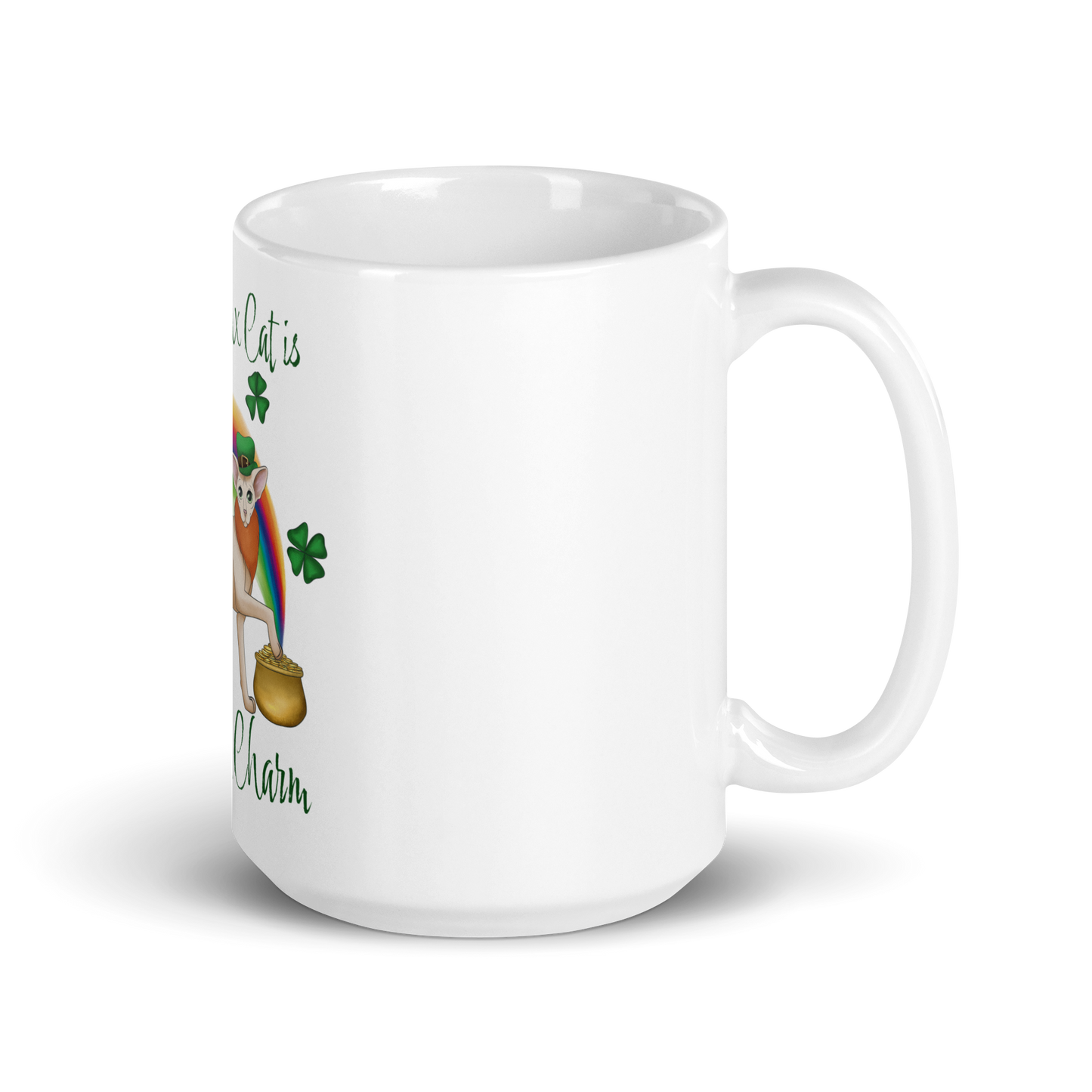 "MY SPHYNX IS MY LUCKY CHARM" COFFEE MUG