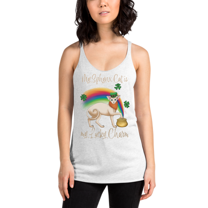 "MY SPHYNX CAT IS MY LUCKY CHARM" TANK