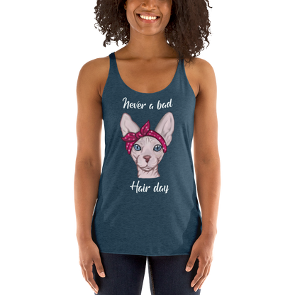 "NEVER A BAD HAIR DAY" SPHYNX TANK